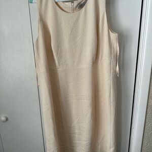 Kasper Cream Textured Midi Dress